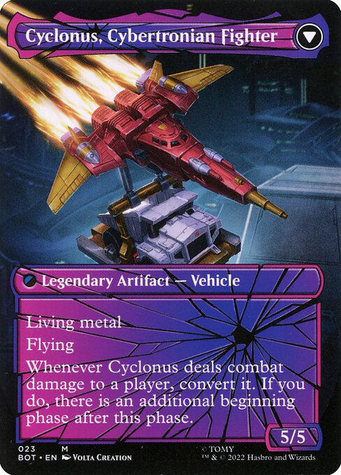 Cyclonus, the Saboteur // Cyclonus, Cybertronian Fighter back