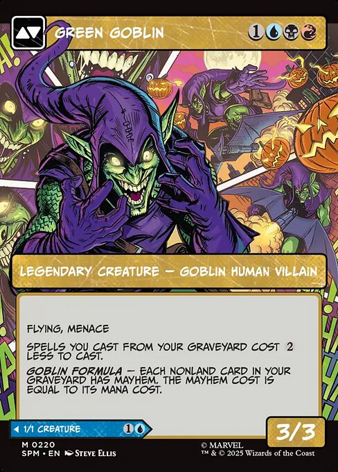 Norman Osborn // Green Goblin magic the gathering card art