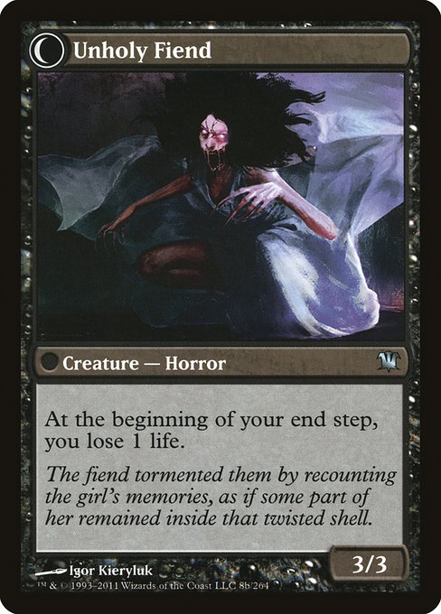 Cloistered Youth // Unholy Fiend (Innistrad #8)
