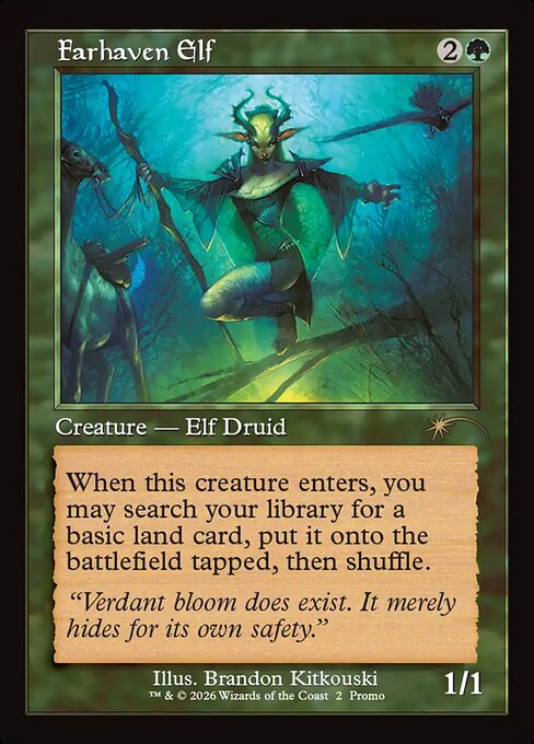 Farhaven Elf magic the gathering card art