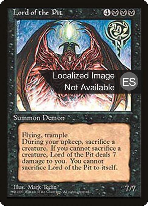 Lord of the Pit (Fourth Edition Foreign Black Border #144)