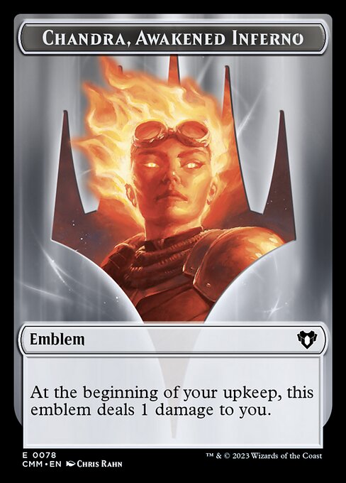 Chandra, Awakened Inferno Emblem (Commander Masters Tokens #78)