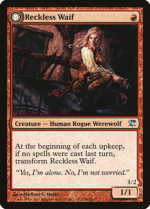 Reckless Waif // Merciless Predator card image