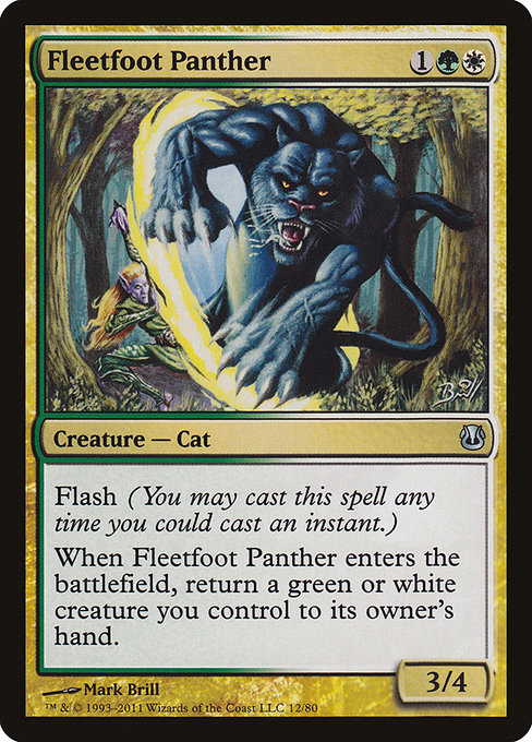 Fleetfoot Panther (Duel Decks: Ajani vs. Nicol Bolas #12)