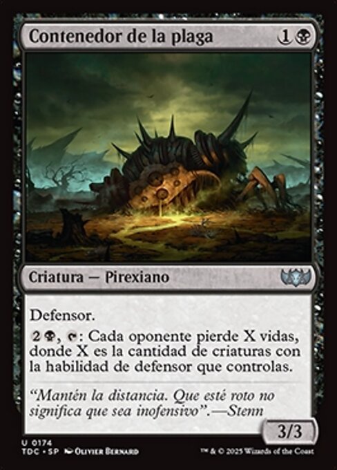 Contenedor de la plaga