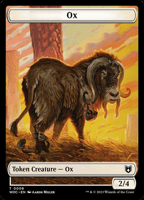 Ox (Wilds of Eldraine Commander Tokens #8)