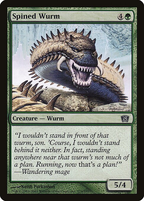 Spined Wurm (Eighth Edition #279★)