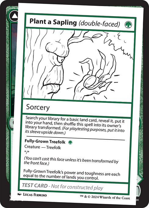 Plant a Sapling // Fully-Grown Treefolk (Mystery Booster 2 #344)