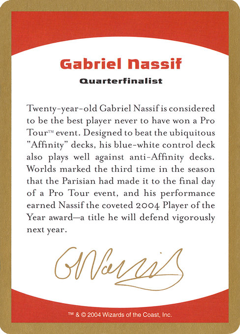 Gabriel Nassif Bio (WC04)