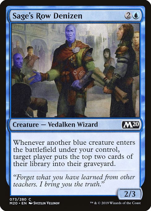 Sage's Row Denizen (Core Set 2020 #73)