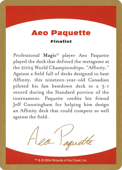 Aeo Paquette Bio (WC04)