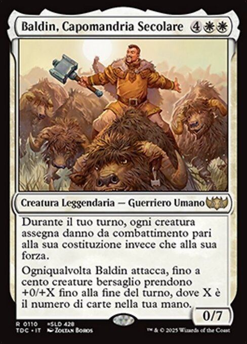 Baldin, Capomandria Secolare