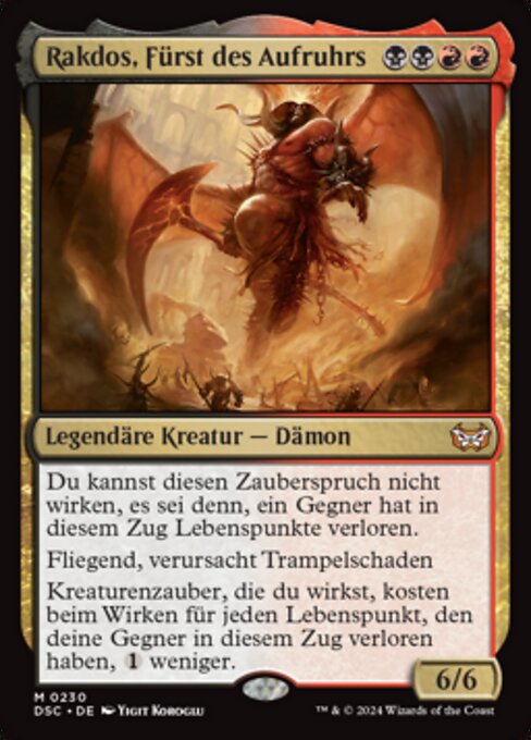 Rakdos, Lord of Riots (Duskmourn: House of Horror Commander #230)