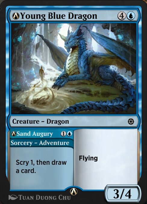 A-Young Blue Dragon // A-Sand Augury (Alchemy Horizons: Baldur's Gate #A-138)