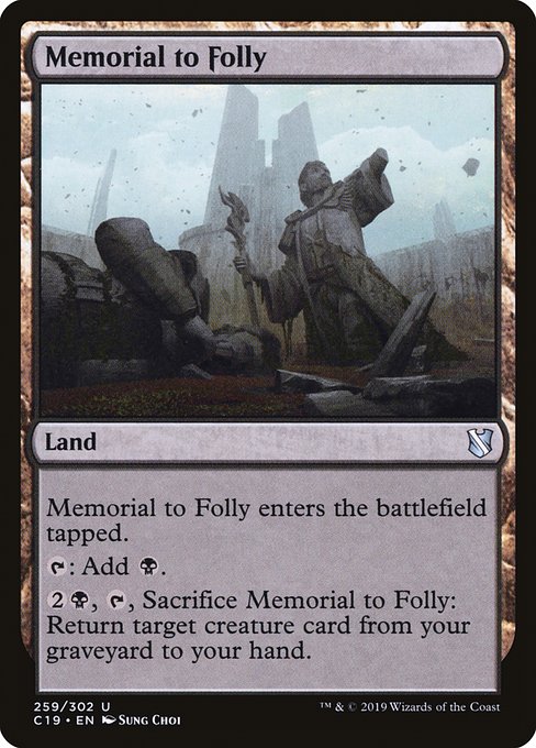 Memorial to Folly (Commander 2019 #259)