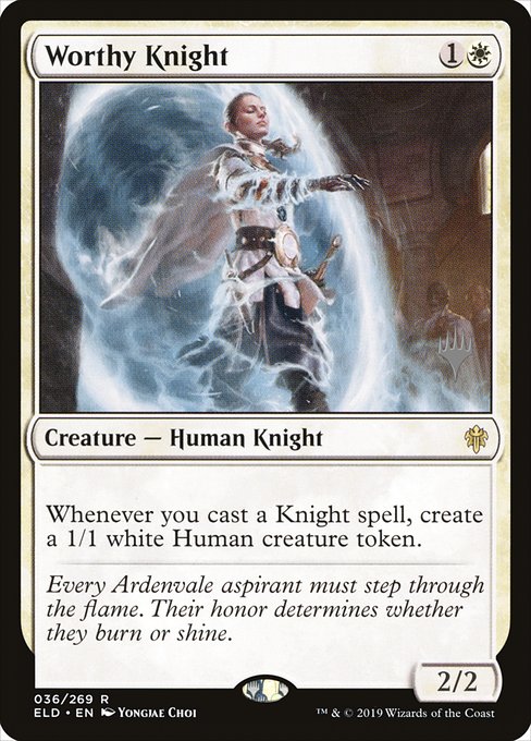 Worthy Knight (Throne of Eldraine Promos #36p)