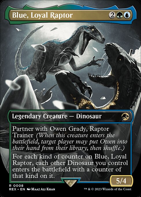 Blue, Loyal Raptor (Borderless)