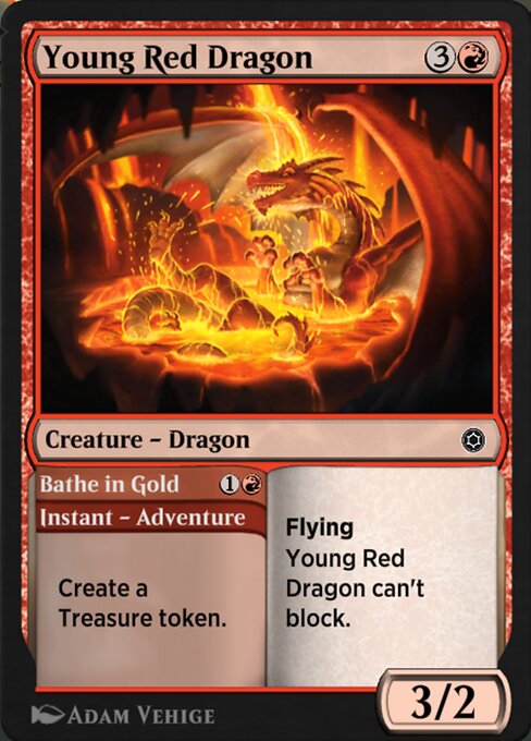 Young Red Dragon // Bathe in Gold (Alchemy Horizons: Baldur's Gate #197)