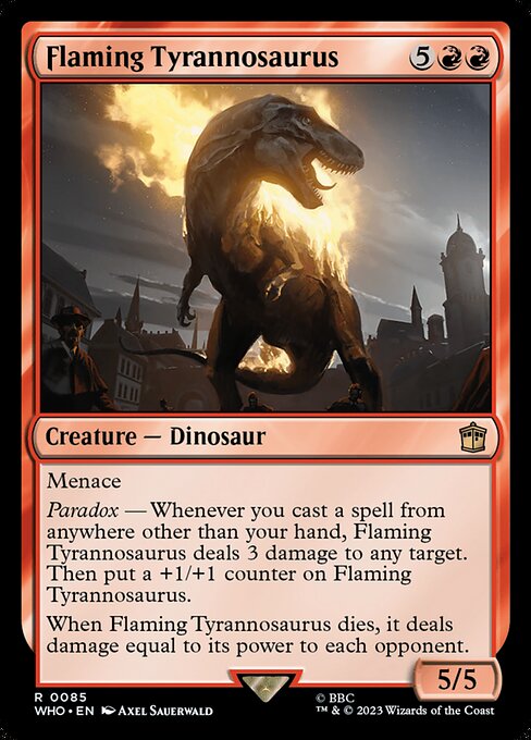Tyrannosaure enflammé|Flaming Tyrannosaurus
