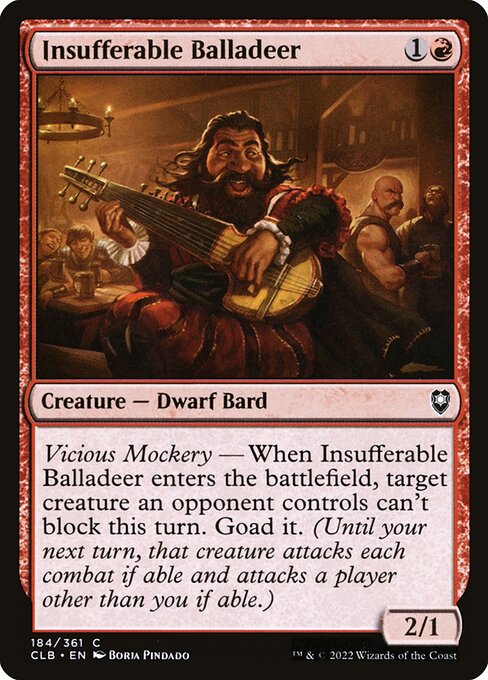 Insufferable Balladeer (Commander Legends: Battle for Baldur's Gate #184)