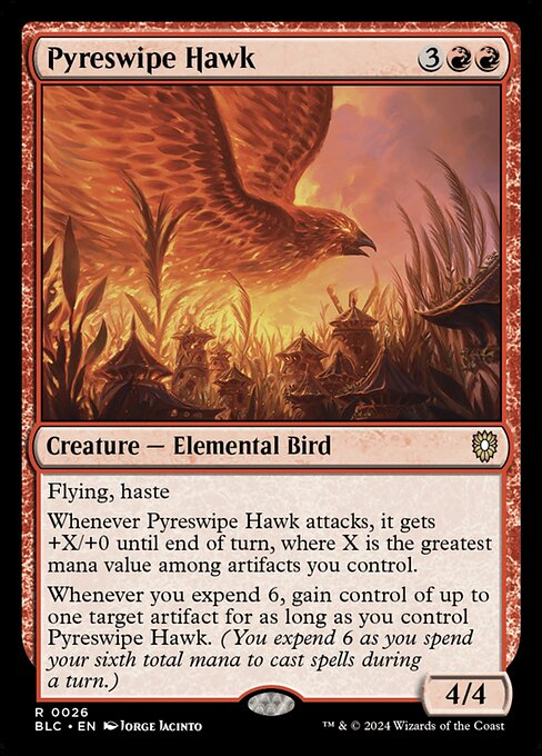 Pyreswipe Hawk (Bloomburrow Commander #26)