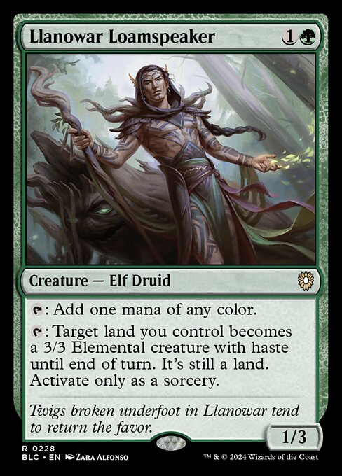 Llanowar Loamspeaker (Bloomburrow Commander)