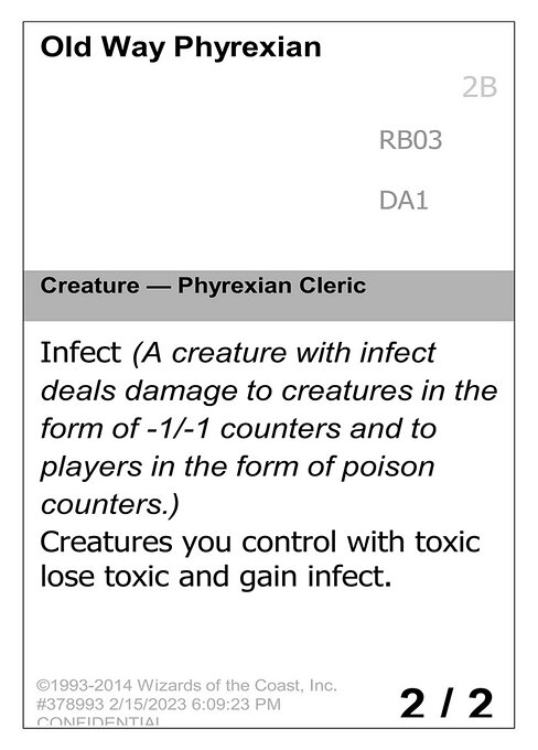 Old Way Phyrexian (Unknown Event #RB03d)