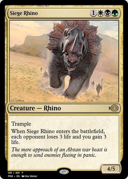 Siege Rhino (Magic Online Promos #57602)