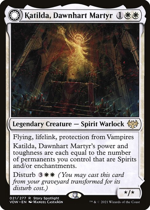 Katilda, Dawnhart Martyr // Katilda's Rising Dawn (Innistrad: Crimson Vow #21)