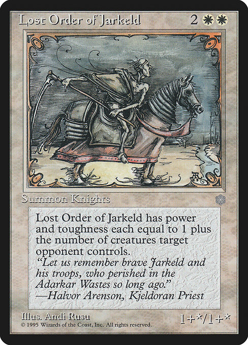 Ordre perdu de Jarkeld|Lost Order of Jarkeld
