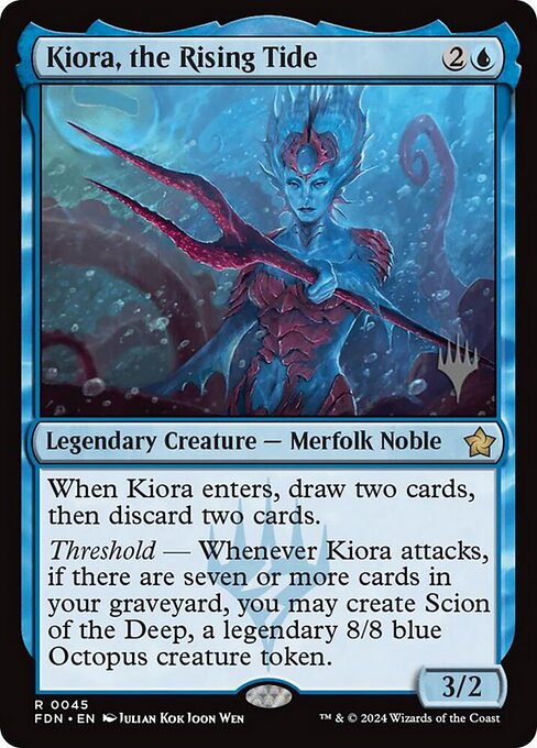 Kiora, the Rising Tide magic the gathering card art