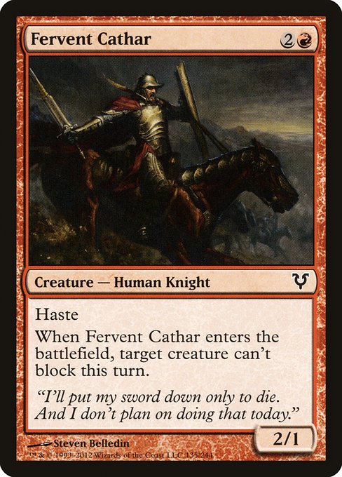 Fervent Cathar (Avacyn Restored #135)