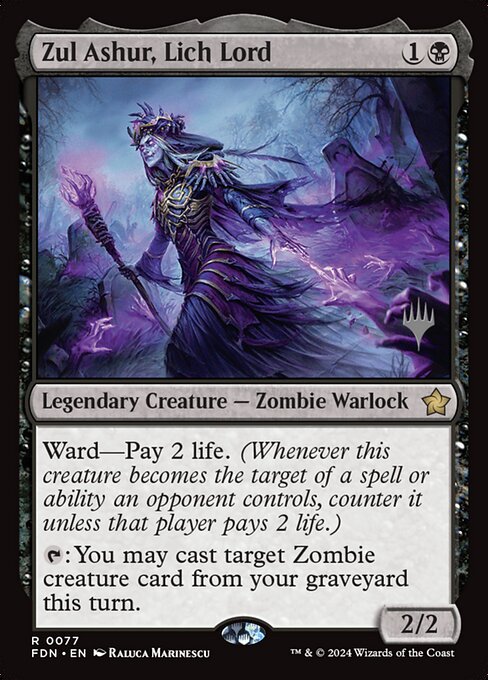 Zul Ashur, Lich Lord (Foundations Promos #77p)