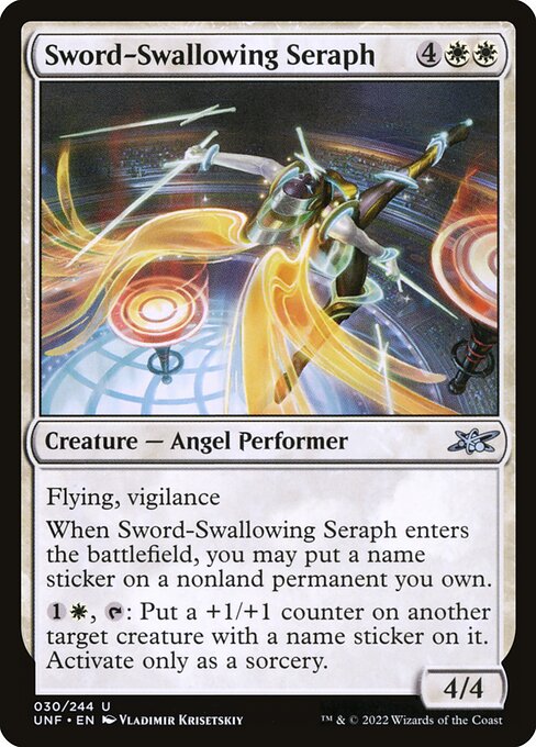 Sword-Swallowing Seraph (Unfinity #30)