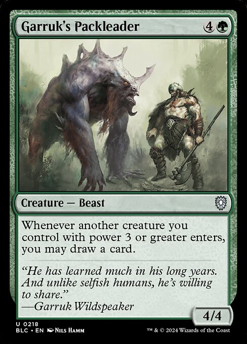 Garruk's Packleader (Bloomburrow Commander)