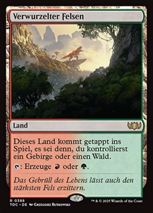 Verwurzelter Felsen