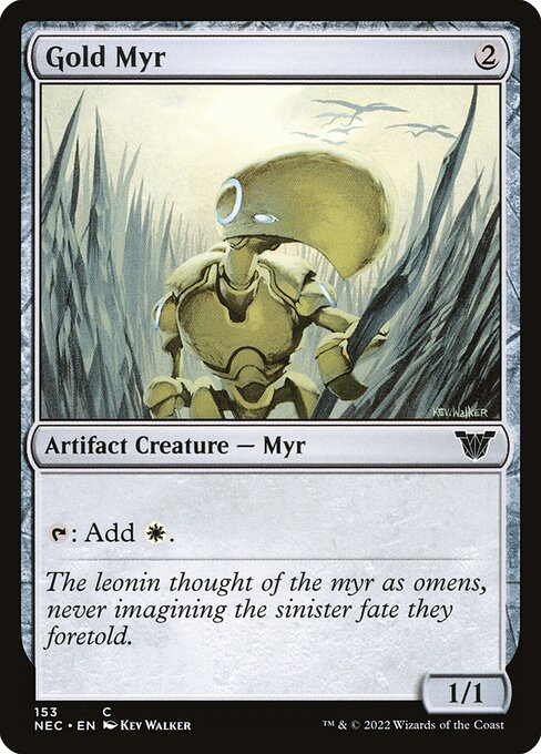 Gold Myr (Neon Dynasty Commander #153)