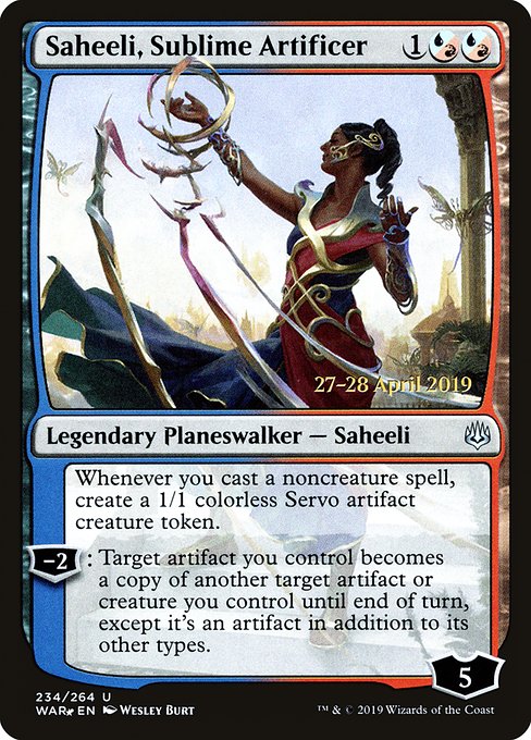 Saheeli, Sublime Artificer (War of the Spark Promos #234s)