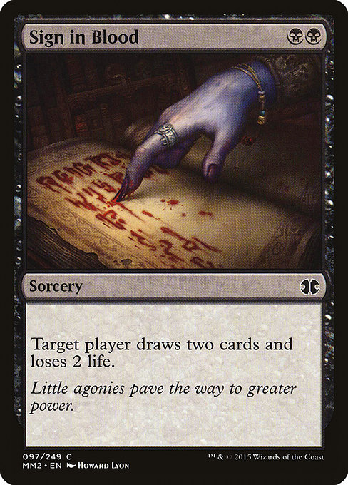 Sign in Blood (Modern Masters 2015 #97)