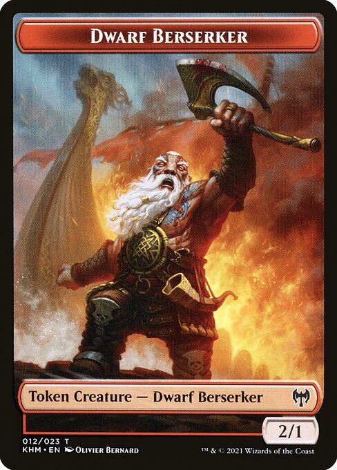 Dwarf Berserker (Kaldheim Tokens #12)