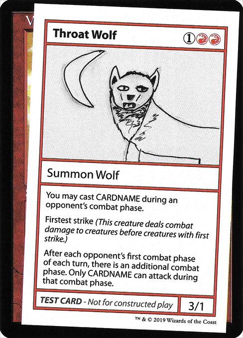 Throat Wolf (Mystery Booster Playtest Cards 2021 #65)