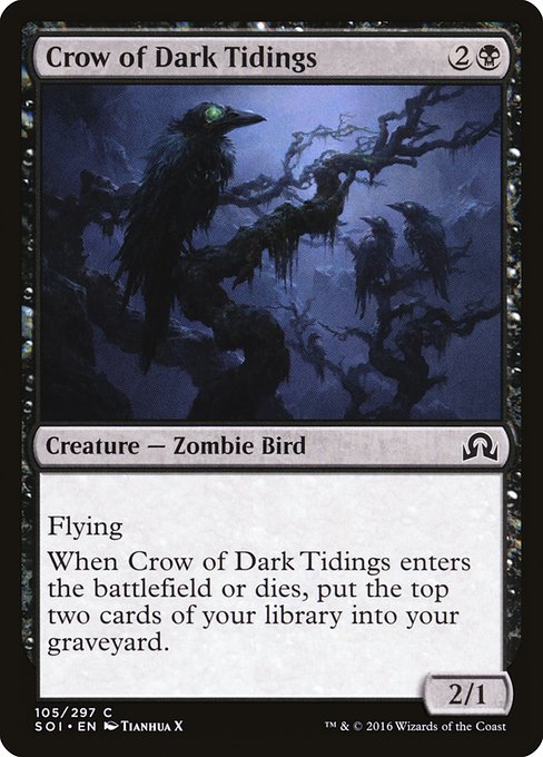 Crow of Dark Tidings (Shadows over Innistrad #105)