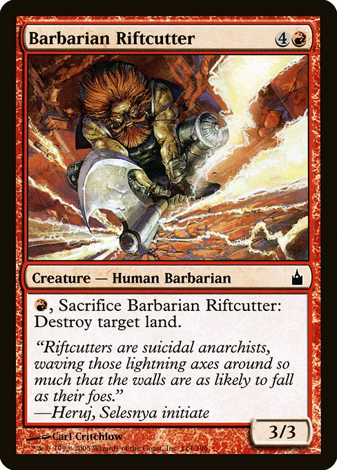 Barbarian Riftcutter (Ravnica: City of Guilds #114)