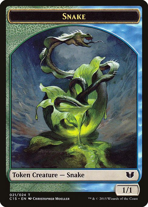 Snake (Multicolor) // Saproling Double-Sided Token