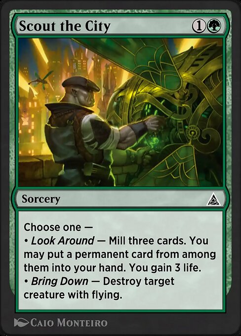 Scout the City magic the gathering card art
