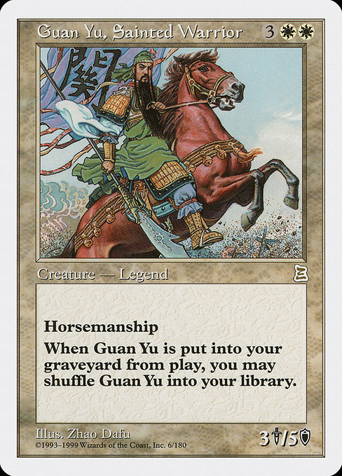 Guan Yu, Sainted Warrior card image