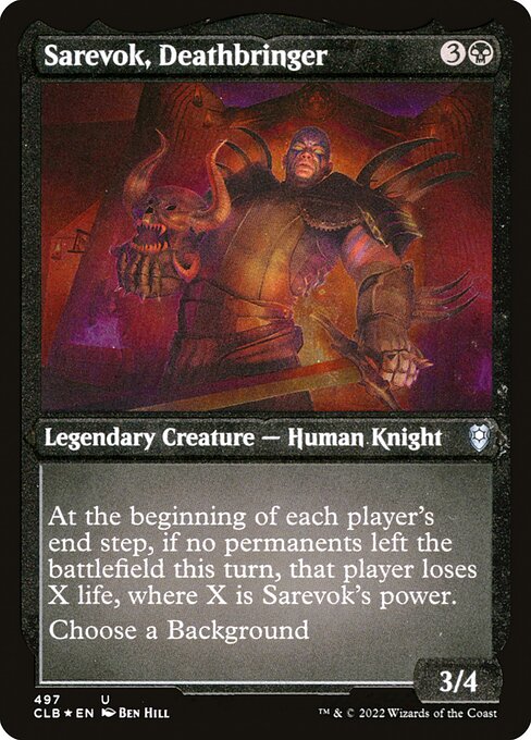 Sarevok, Deathbringer (Commander Legends: Battle for Baldur's Gate #497)