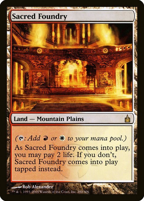 Sacred Foundry · Ravnica: City of Guilds (RAV) #280 · Scryfall Magic The Gathering  Search