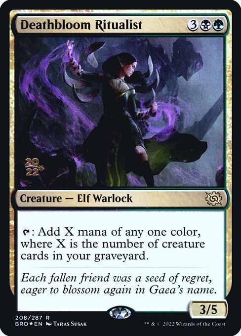 Deathbloom Ritualist (The Brothers' War Promos #208s)