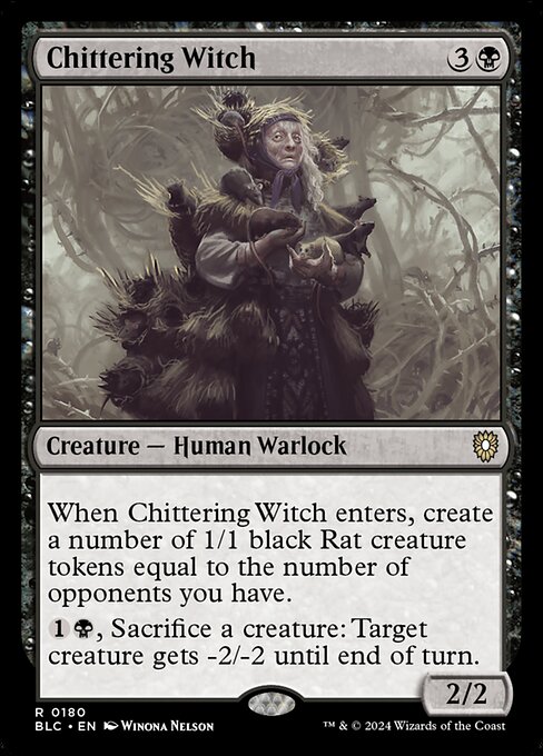 Chittering Witch (Bloomburrow Commander #180)